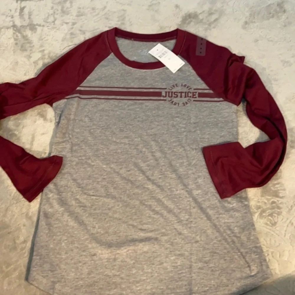 Girls size 10 justice love love shirt LS new